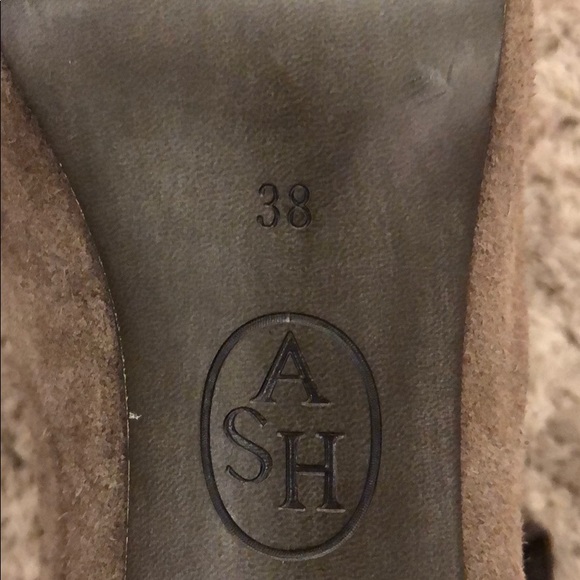 ASH Honey Suede Leather Lace Up Heeled Bootie - Picture 5 of 8